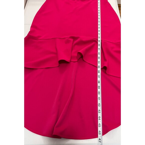 Glamour Women's Pink Dress High Low Hem Cap Sleeve Polyester Size 10 - New - Picture 10 of 11